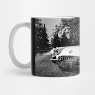 1960 Corvette C1 - Black White Mug